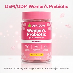Womens Probiotic Gummies Plus Slippery Elm Pineapple