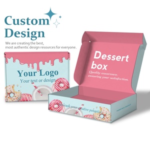 Wholesale Paper Donut Box Custom Design Chocolate Doughnut Gift Boxes With Logo