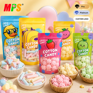 Wholesale Marshmallow Candy Mixed Color Snowflake Puff Pastry Cow Roll